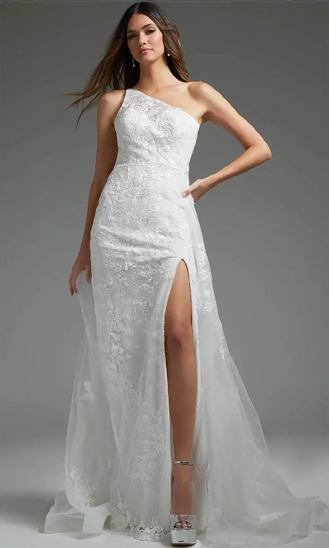 Dress for wedding formal black tie affairs--Jovani JB37601 - Asymmetrical Lace Bridal Dress Dress for wedding formal black tie affairs--Jovani JB37601 - Asymmetrical Lace Bridal Dress