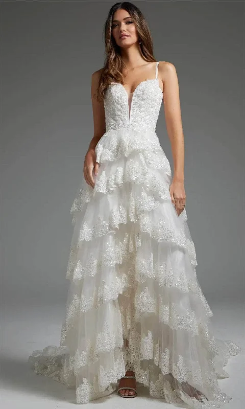 Wedding dress to flatter plus size brides look--Jovani JB38641 - Beaded A-Line Bridal Gown Wedding dress to flatter plus size brides look--Jovani JB38641 - Beaded A-Line Bridal Gown
