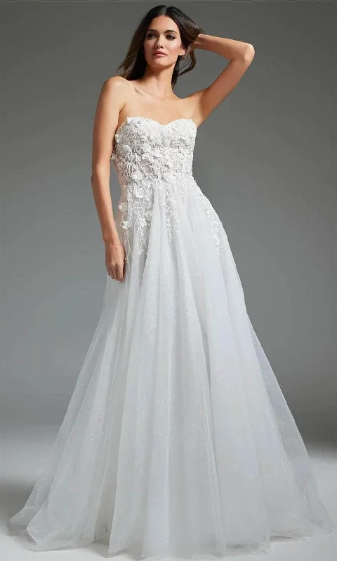Dress for a courthouse wedding simple chic--Jovani JB39160 - Applique Corset Bridal Gown Dress for a courthouse wedding simple chic--Jovani JB39160 - Applique Corset Bridal Gown