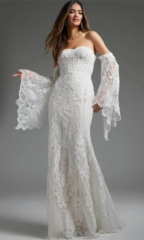 Wedding dress bespoke tailoring service--Jovani JB39162 - Detachable Sleeve Bridal Gown Wedding dress bespoke tailoring service--Jovani JB39162 - Detachable Sleeve Bridal Gown