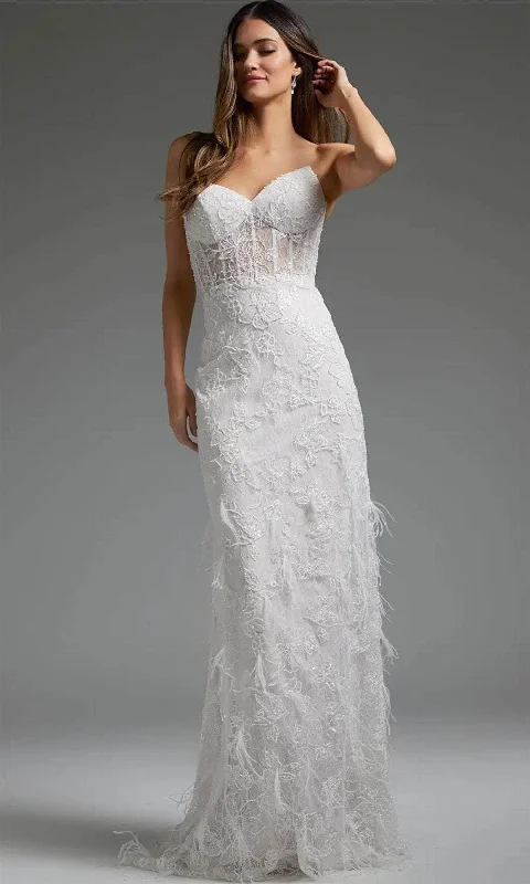 Wedding dress for a birthday bash now fun--Jovani JB40590 - Feathered Lace Bridal Gown Wedding dress for a birthday bash now fun--Jovani JB40590 - Feathered Lace Bridal Gown