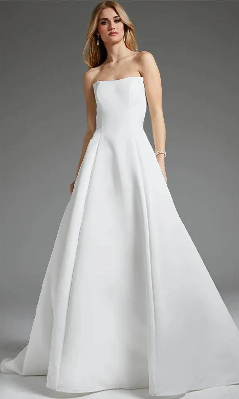 Wedding dress with long formal gloves formal--Jovani JB42346 - Strapless Open Back Bridal Gown Wedding dress with long formal gloves formal--Jovani JB42346 - Strapless Open Back Bridal Gown