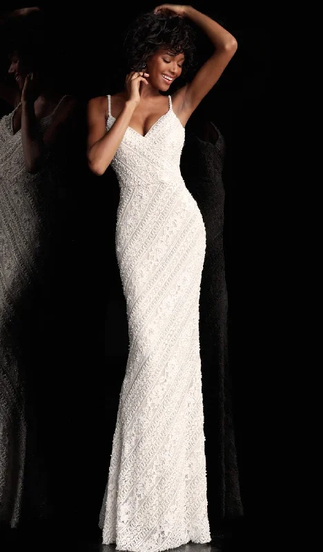 Wedding dress bespoke tailoring service--Jovani - JVN62488 Embroidered V-Neck Formal Dress Wedding dress bespoke tailoring service--Jovani - JVN62488 Embroidered V-Neck Formal Dress