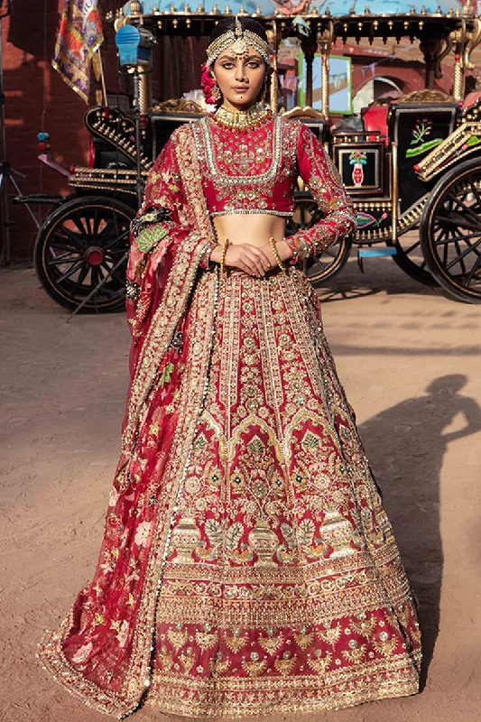 Wedding dress with stylish belt unique--Premium Pakistani Silk Wedding Dresses