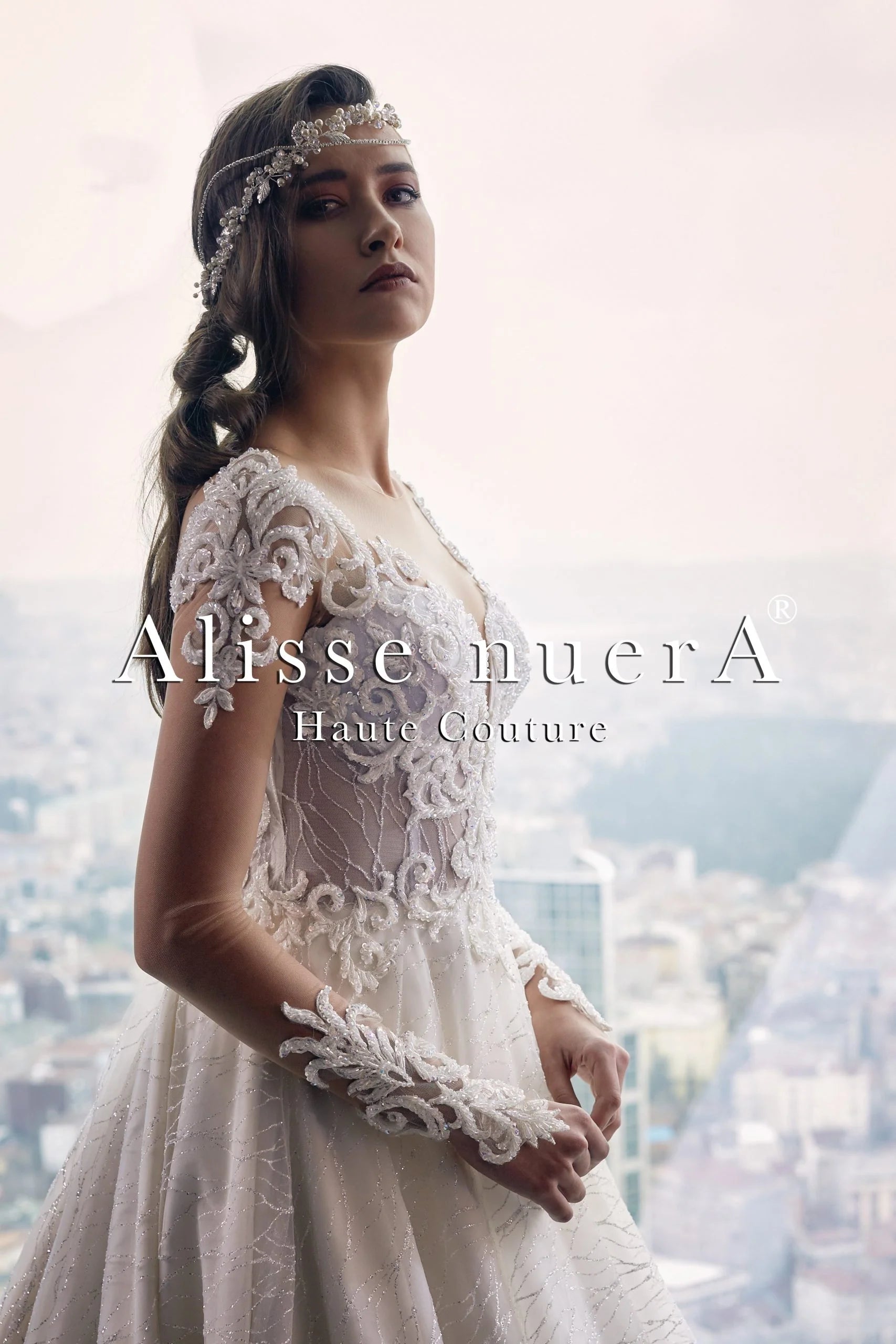 Wedding dress asymmetrical hemline style--Lace Applique Transparent Sleeve A Line Sparkle Bridal Gown Wedding dress asymmetrical hemline style--Lace Applique Transparent Sleeve A Line Sparkle Bridal Gown