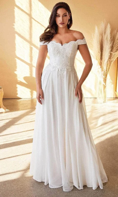 Wedding dress like Meghan Markle's style icon--Ladivine 7258W - Off Shoulder A-Line Bridal Gown Wedding dress like Meghan Markle's style icon--Ladivine 7258W - Off Shoulder A-Line Bridal Gown
