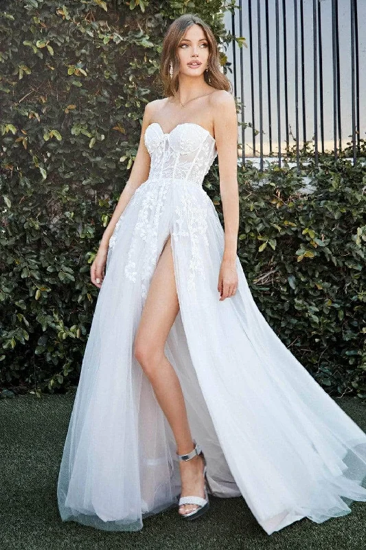 Wedding dress that is impressive glam--Ladivine Bridal CB065W - Embroidered Strapless Wedding Gown Wedding dress that is impressive glam--Ladivine Bridal CB065W - Embroidered Strapless Wedding Gown