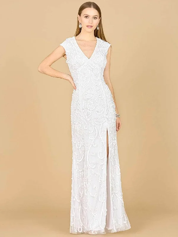 Dress for wedding trendy style fashion look--Lara Dresses 51184 - Cap Sleeve Beaded Wedding Dress Dress for wedding trendy style fashion look--Lara Dresses 51184 - Cap Sleeve Beaded Wedding Dress