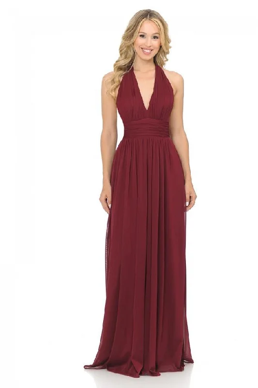 Wedding dress as seen on Pinterest style--Lenovia - 5202SC Shirr-Ornate Plunging Halter A-Line Dress Wedding dress as seen on Pinterest style--Lenovia - 5202SC Shirr-Ornate Plunging Halter A-Line Dress