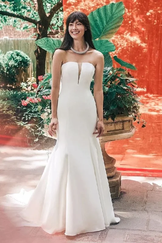 Wedding dress with ruffles details feminine--Madison James - Logan MJ805 Gown
