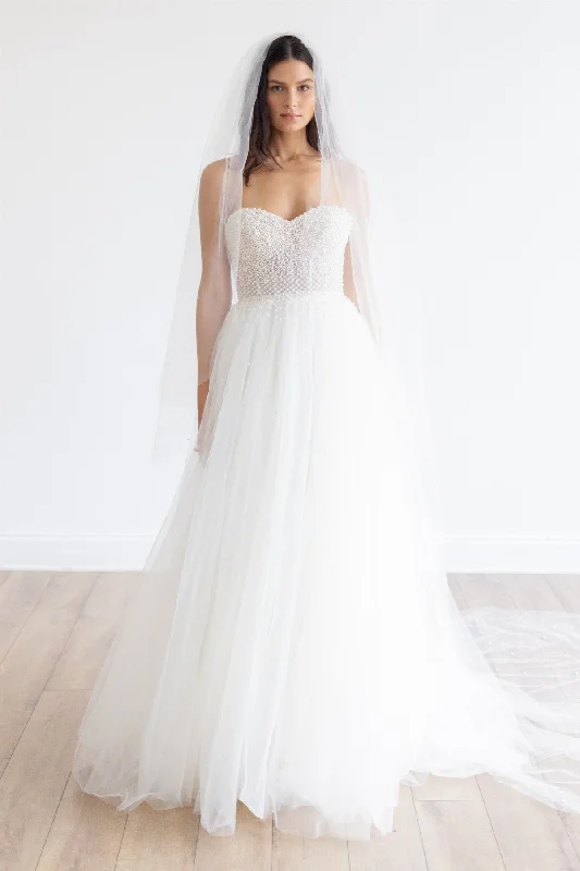 Wedding dress inspired by vintage era glam--Maeve | WToo - Watters