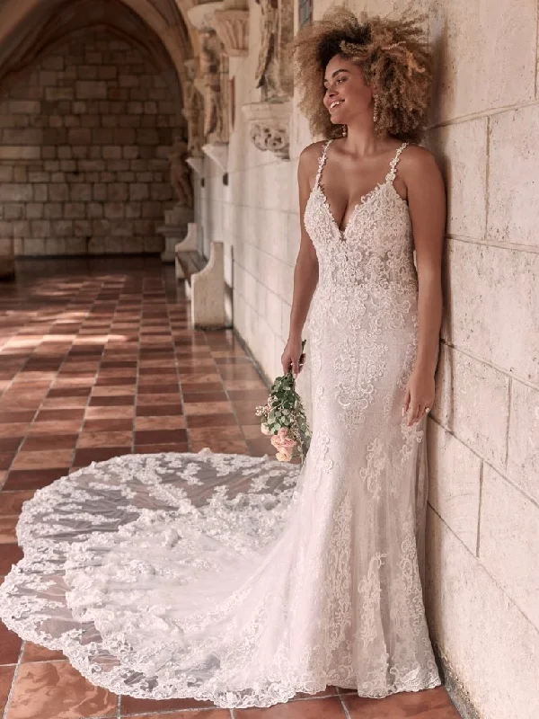 Wedding dress with an open back daring style--Maggie Sottero Farrah Gown