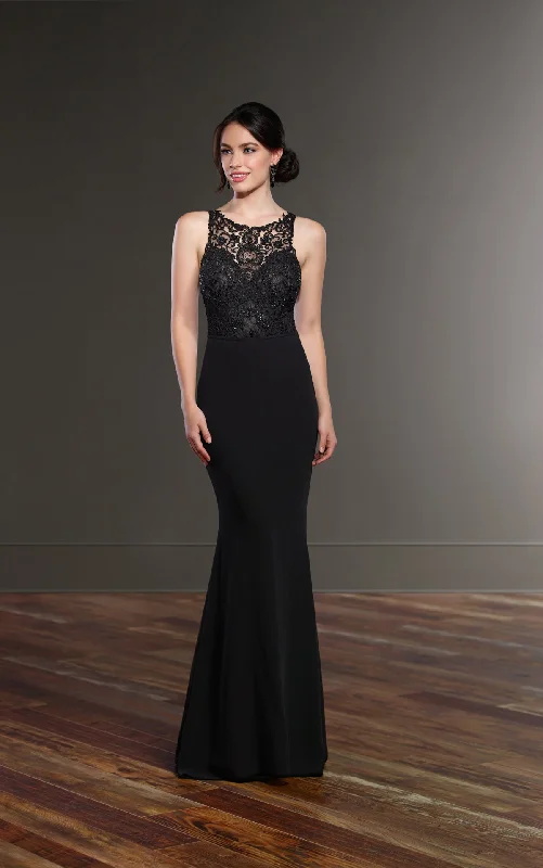 Wedding dress: best colors skin tone--Martina Liana Black Sanja Skirt - Sample