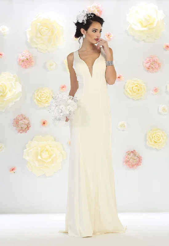 Dress for wedding sophisticated style chic--May Queen Bridal MQ1431