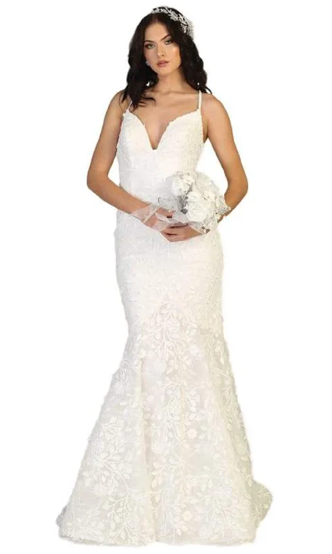Wedding dress effortlessly chic style glam--May Queen RQ7811SC