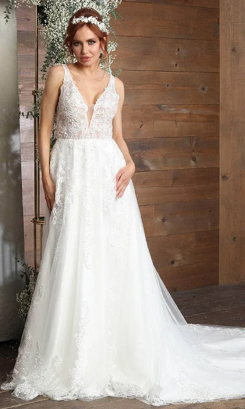Dress for wedding under $500 discount code--May Queen RQ8098 - Applique A-Line Bridal Gown