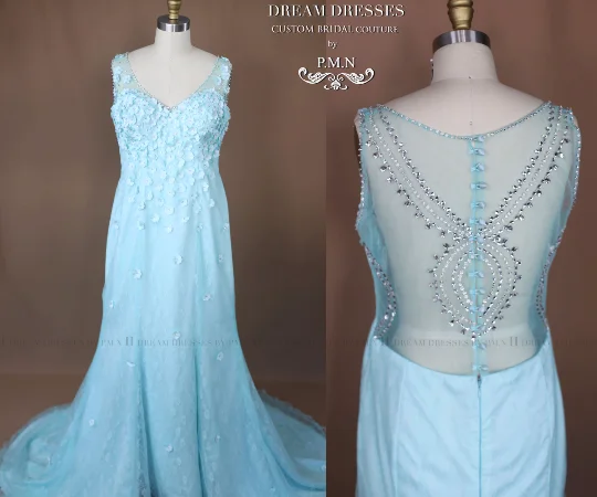 Wedding dress: latest trends and style--Mermaid Wedding Dress with Illusion Back (#JUDY)