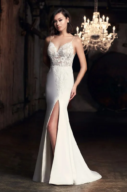Wedding dress with sneakers casual chic--Mikaella 2300 Wedding Gown