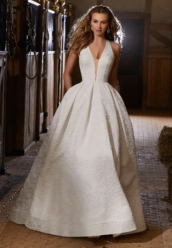 Wedding dress luxury brand style fab--Morilee - Rose 6918 Sample Gown