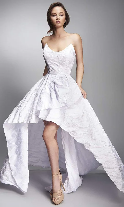 Wedding dress that makes you stand out now--Nicole Bakti - 6906SC Pleated Scoop Ruffled A-Line Dress Wedding dress that makes you stand out now--Nicole Bakti - 6906SC Pleated Scoop Ruffled A-Line Dress