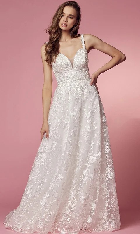 Wedding dress expresses your own vibe now--Nox Anabel Bridal - JE922 Embroidered A-Line Bridal Gown Wedding dress expresses your own vibe now--Nox Anabel Bridal - JE922 Embroidered A-Line Bridal Gown