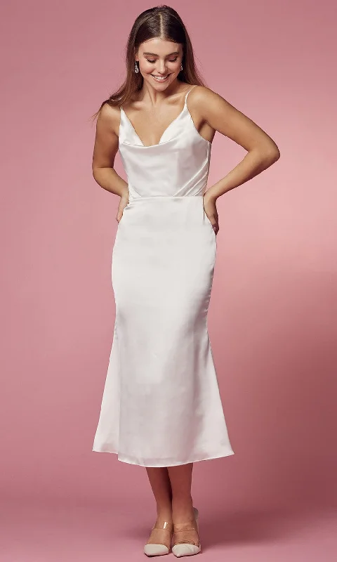 Wedding dress with a train detail formal--Nox Anabel Bridal R1027W - Cowl Bodice Bridal Dress Wedding dress with a train detail formal--Nox Anabel Bridal R1027W - Cowl Bodice Bridal Dress