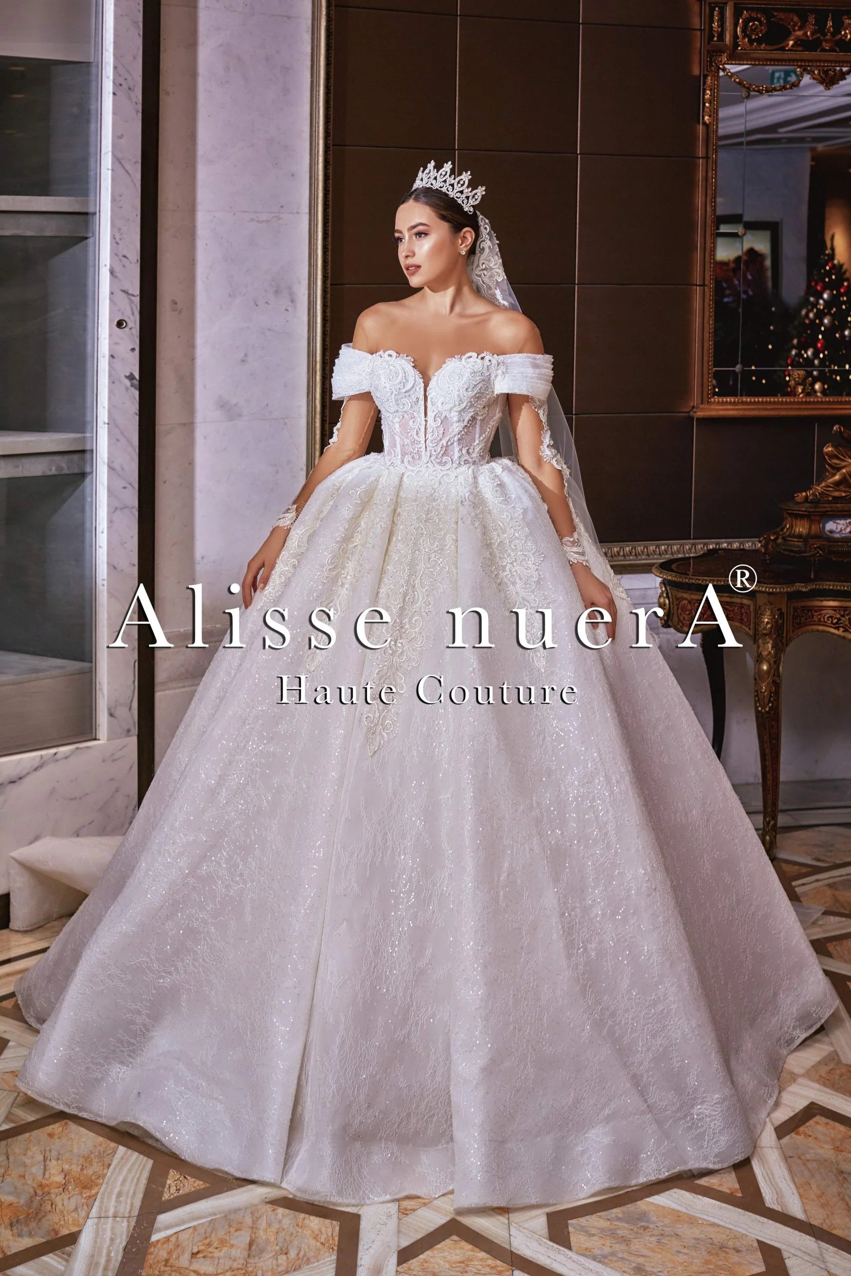 Wedding dress rectangle shape balance style--Off Shoulder Puff Sleeve Shimmering Tulle and Lace Bridal Gown Wedding dress rectangle shape balance style--Off Shoulder Puff Sleeve Shimmering Tulle and Lace Bridal Gown