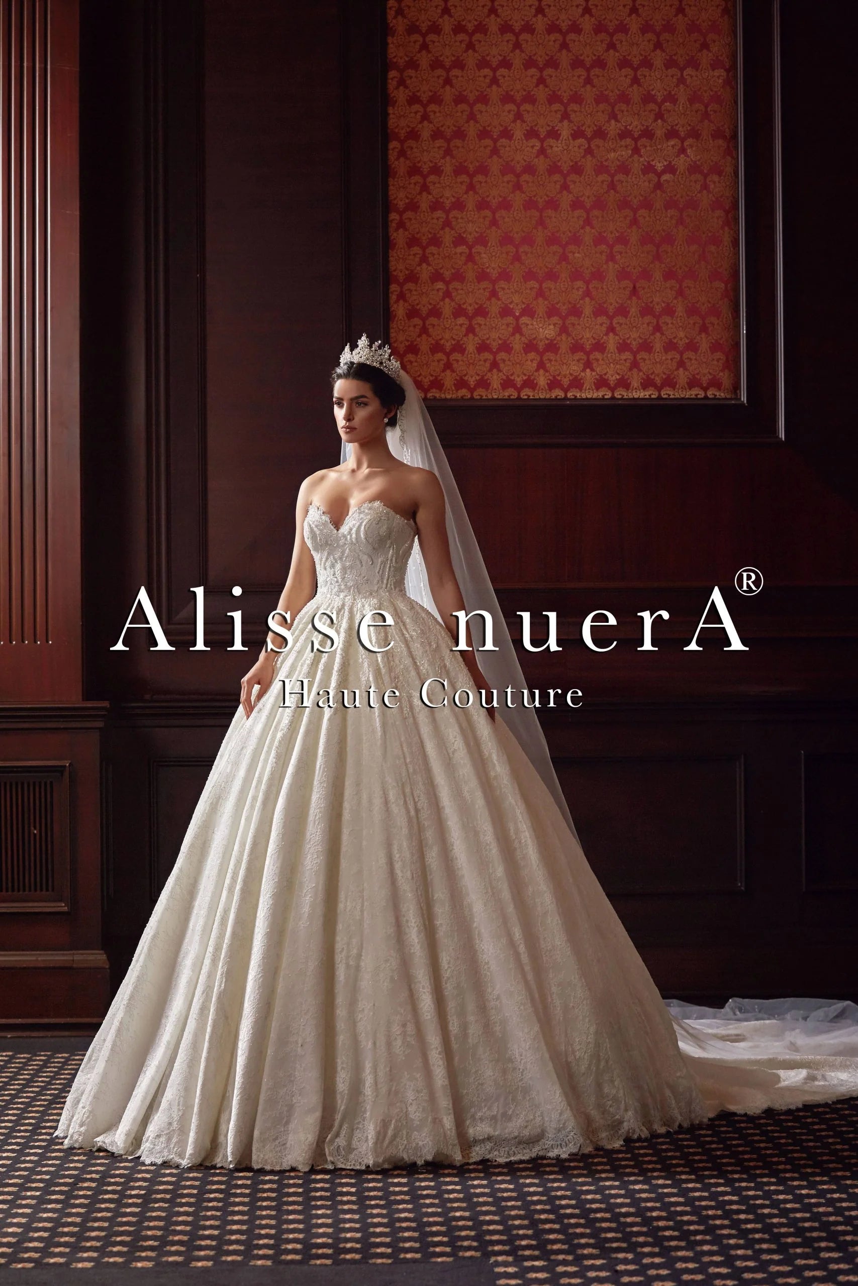 Best wedding dresses for petite brides now--Off White Lace Wedding Gown with Long Lace Train Best wedding dresses for petite brides now--Off White Lace Wedding Gown with Long Lace Train