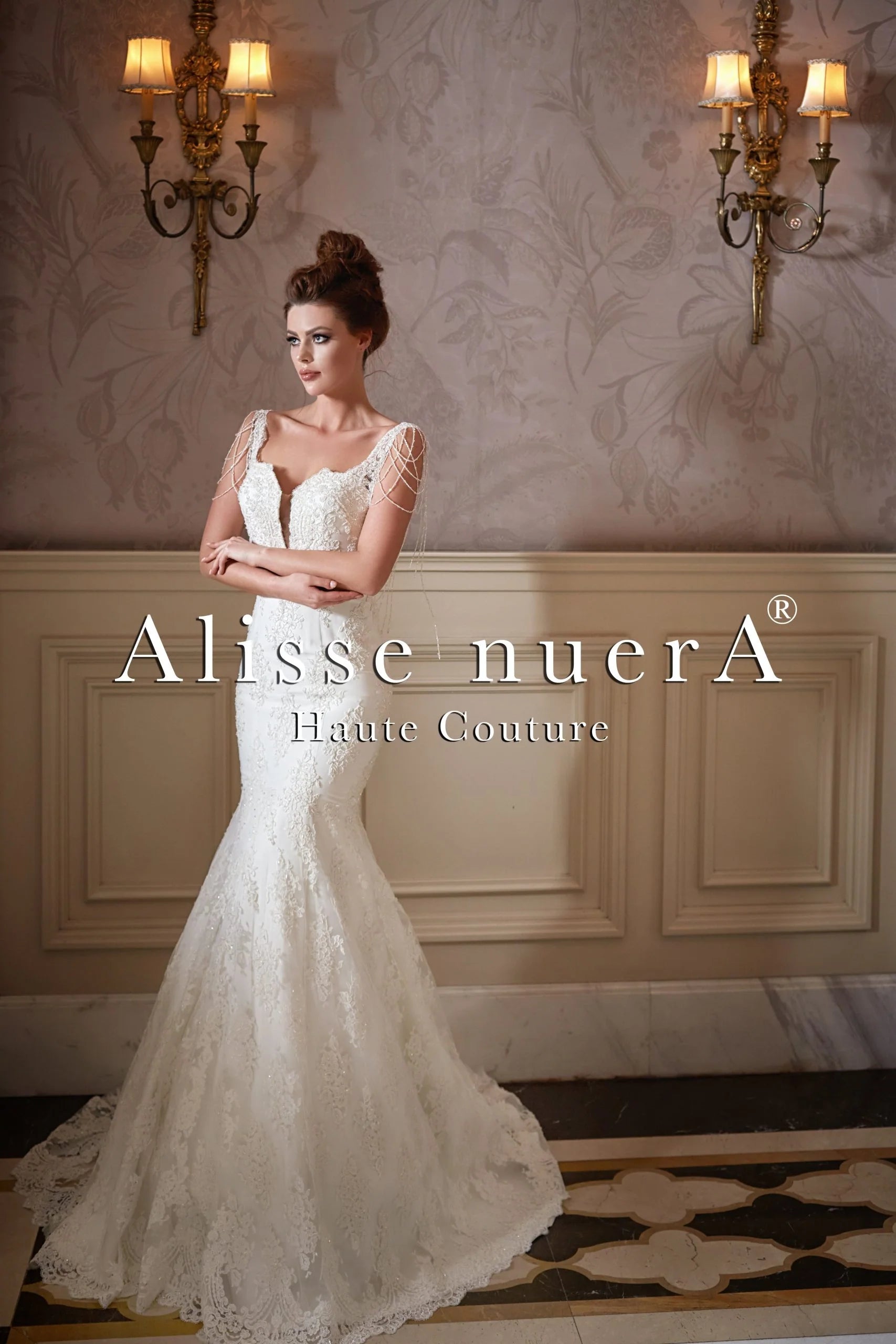 Dress for wedding bodycon style slim fit look--Open Back Spaghetti Strap Lace Bridal Dress with Back Drop Pearl Stones Dress for wedding bodycon style slim fit look--Open Back Spaghetti Strap Lace Bridal Dress with Back Drop Pearl Stones