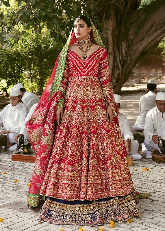 Wedding dress pastel colors romantic vibe--Bridal Pishwas With Navy Blue Lehenga