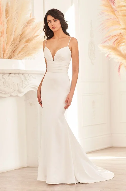 Wedding dress with ruffles details feminine--Paloma Blanca 4953 Gown