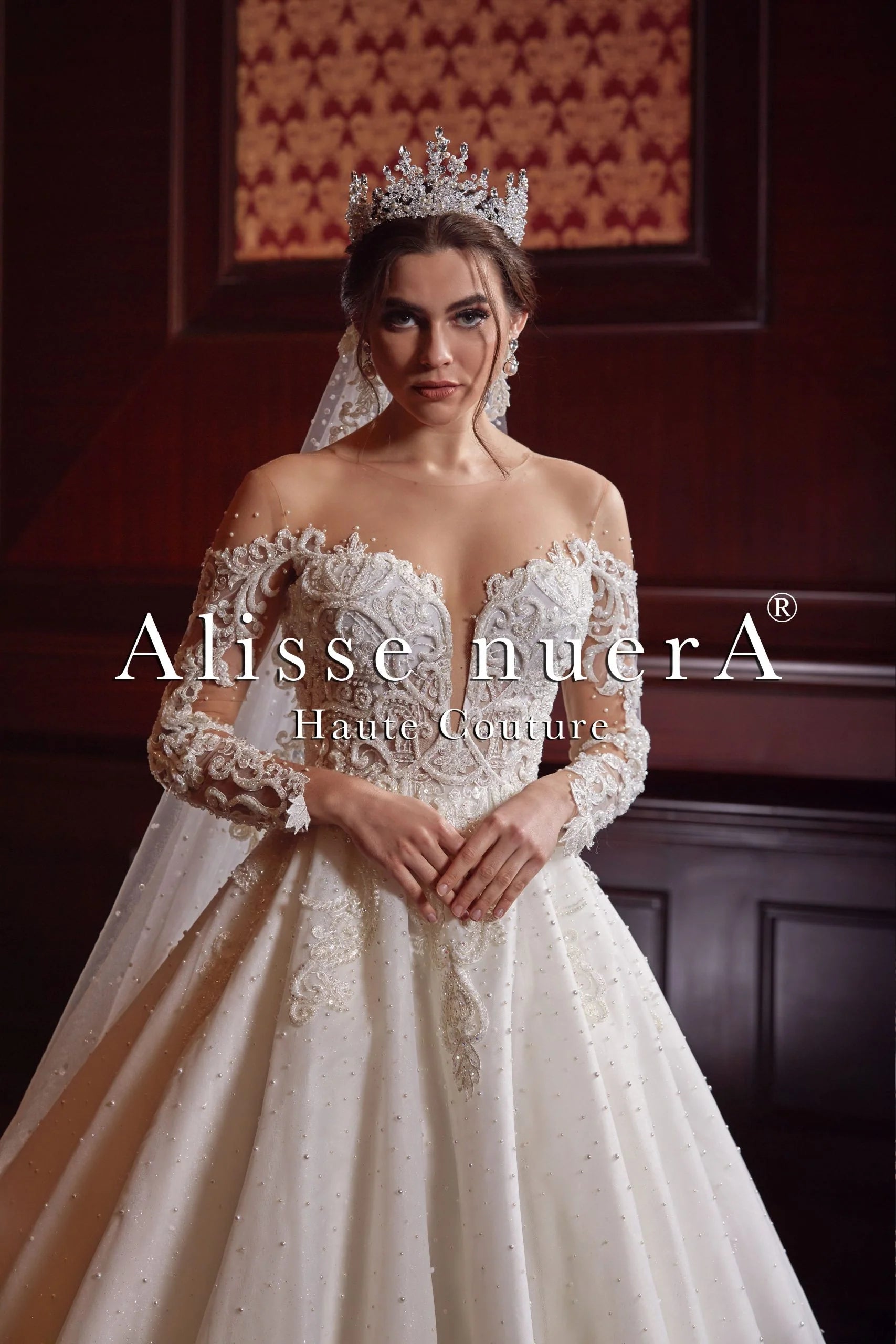 Wedding dress inverted triangle best fit--Pearl White Sparkling Bridal Dress with Pearl Stone Beaded Tulle Sleeves Wedding dress inverted triangle best fit--Pearl White Sparkling Bridal Dress with Pearl Stone Beaded Tulle Sleeves
