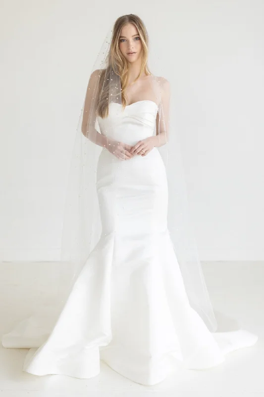 Wedding dress with wide brim hat event--Pembrook | Watters