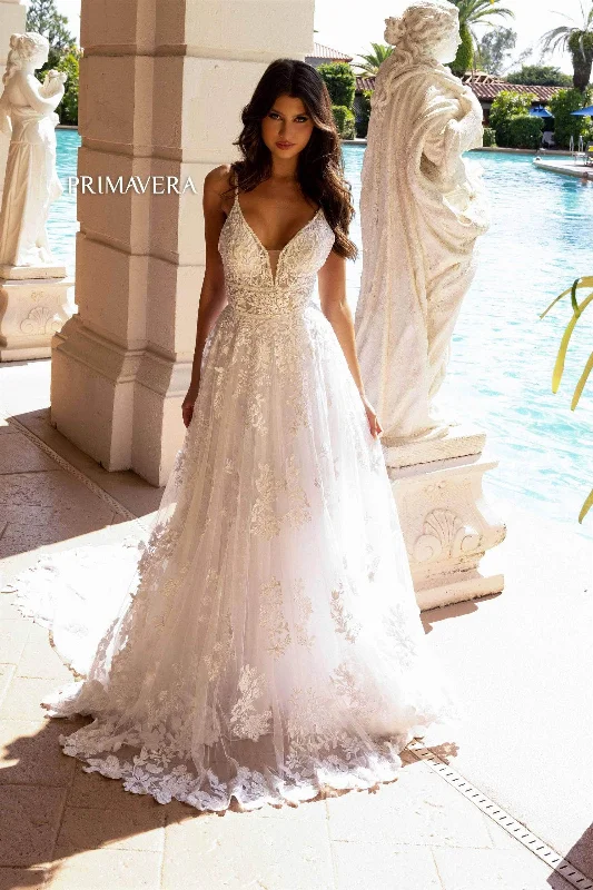 Wedding dress inverted triangle best fit--Primavera Bridal 11102 - Sleeveless V-Neck Dress Wedding dress inverted triangle best fit--Primavera Bridal 11102 - Sleeveless V-Neck Dress