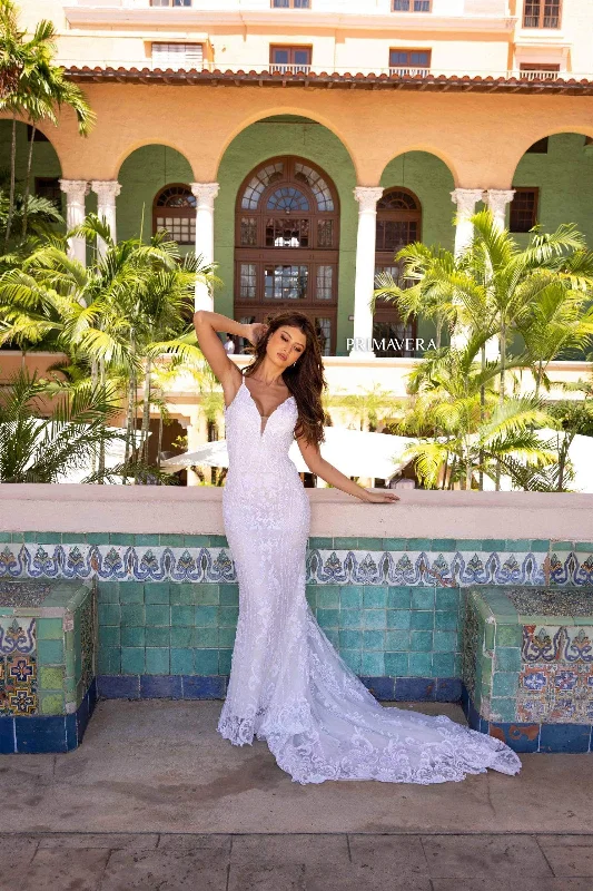 Wedding dress positive reviews best choice--Primavera Bridal 11106 - Plunging Neck Sleeveless Dress Wedding dress positive reviews best choice--Primavera Bridal 11106 - Plunging Neck Sleeveless Dress