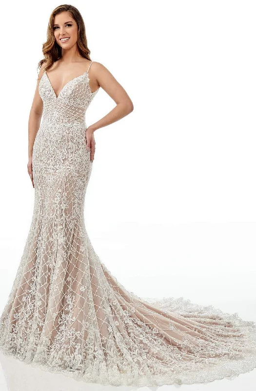 Wedding dress: hair and makeup style--Rachel Allan M748