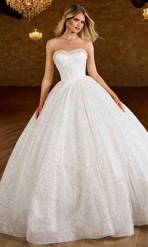Wedding dress that is uniquely you perfect--Rachel Allan Bridal RB6149 - Glittered Strapless Bridal Ballgown Wedding dress that is uniquely you perfect--Rachel Allan Bridal RB6149 - Glittered Strapless Bridal Ballgown