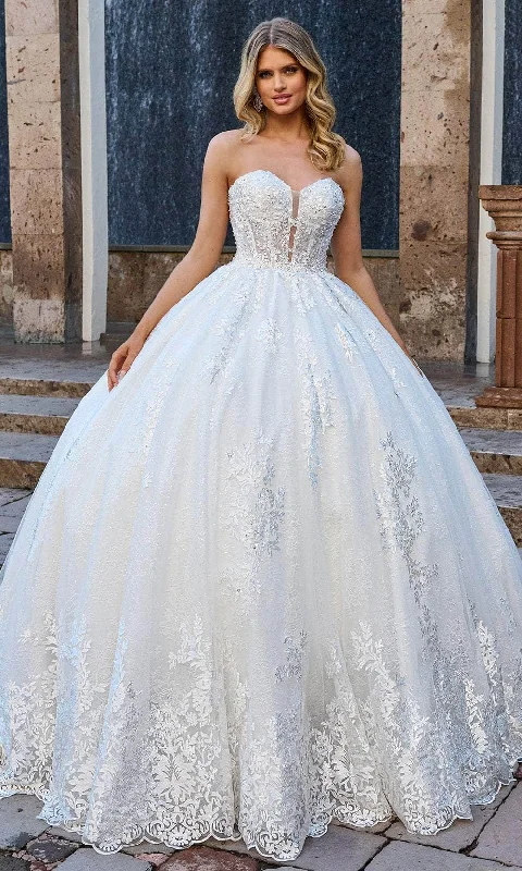 Wedding dress reflects your own style now--Rachel Allan Bridal RB6154 - Strapless Scalloped Lace Bridal Ballgown Wedding dress reflects your own style now--Rachel Allan Bridal RB6154 - Strapless Scalloped Lace Bridal Ballgown