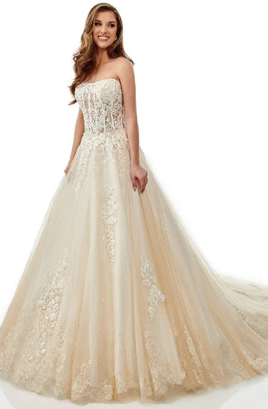 Wedding dress hourglass figure ideal fit--Rachel Allan M752