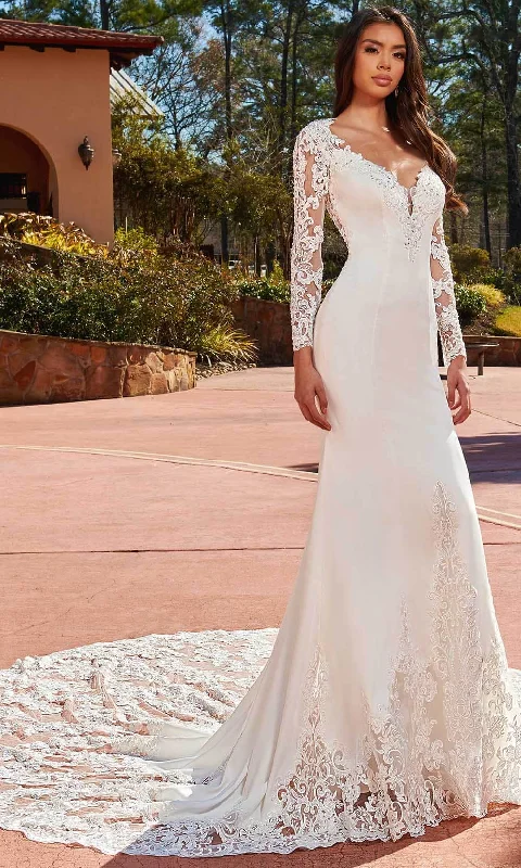 Wedding dress that is unique and modern now--Rachel Allan M827