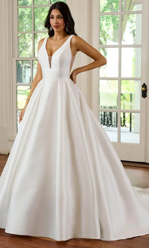 Wedding dress one-shoulder design style--Rachel Allan RB2177 - Sleeveless Illusion Side Bridal Gown Wedding dress one-shoulder design style--Rachel Allan RB2177 - Sleeveless Illusion Side Bridal Gown