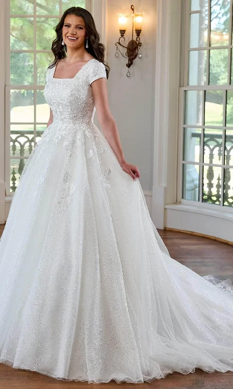 Dress for wedding elegant style timeless era--Rachel Allan RB3184 - Cap Sleeve A-Line Bridal Gown Dress for wedding elegant style timeless era--Rachel Allan RB3184 - Cap Sleeve A-Line Bridal Gown