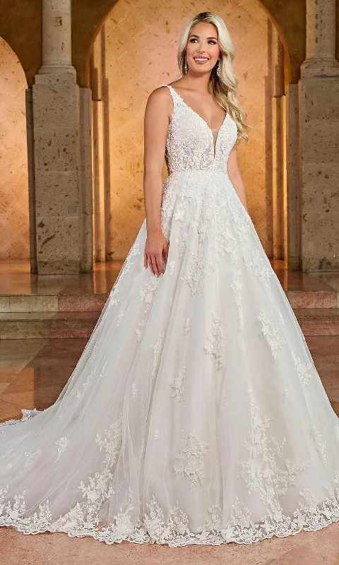 Wedding dress in velvet fabric winter night--Rachel Allan RB3190 - Floral Lace A-Line Bridal Gown Wedding dress in velvet fabric winter night--Rachel Allan RB3190 - Floral Lace A-Line Bridal Gown