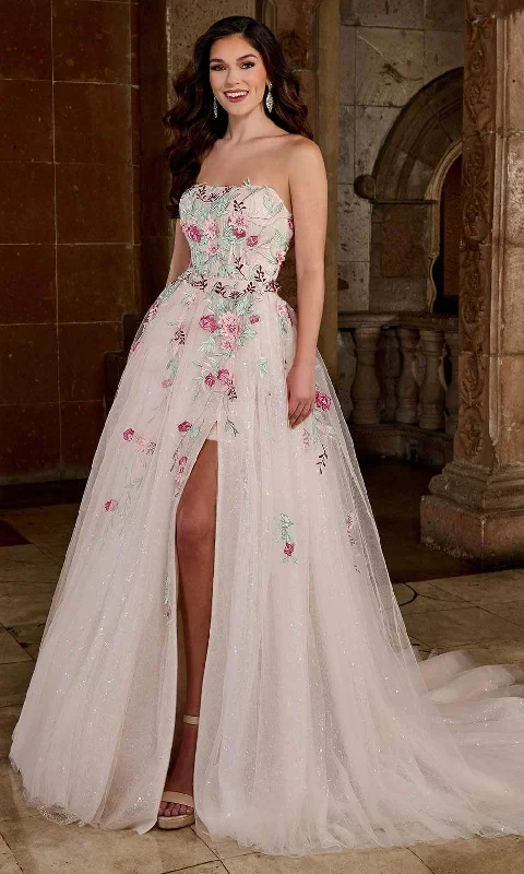 Wedding dress expresses your own vibe now--Rachel Allan RB5053 - Strapless Embroidered Gown Wedding dress expresses your own vibe now--Rachel Allan RB5053 - Strapless Embroidered Gown