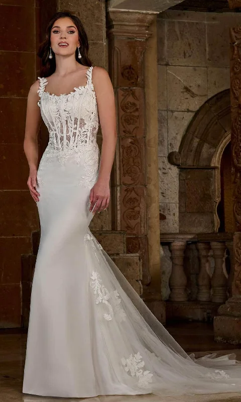 Wedding dress suits your personality fun--Rachel Allan RB5056 - Sleeveless Embroidered Gown