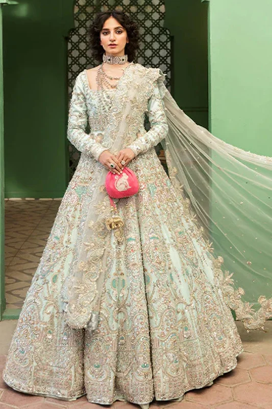 Wedding dress luxury brand style fab--Royal Bridal Walima Dress (Sky)