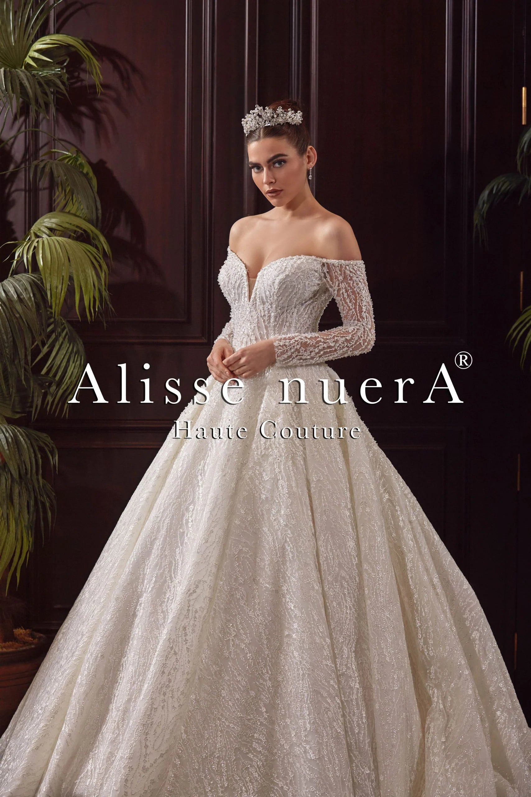 Wedding dress accentuates curves really--Sequined A Line Wedding Dress with Off Shoulder Long Sleeves Wedding dress accentuates curves really--Sequined A Line Wedding Dress with Off Shoulder Long Sleeves