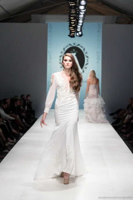 Wedding dress to flatter plus size brides look--Silk Wedding Dress With Deep V-Neck (#Devany) Wedding dress to flatter plus size brides look--Silk Wedding Dress With Deep V-Neck (#Devany)
