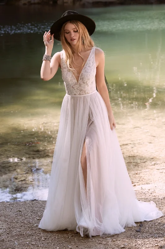 Wedding dress balances proportions greatly--Spencer | Willowby - Watters