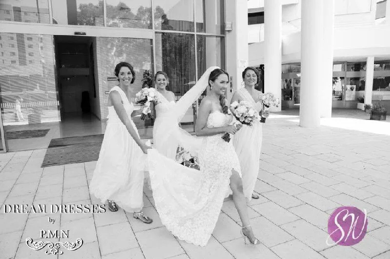 Wedding dress for a bachelorette party fun--Split Wedding Dress With All Over Lace (Style # PB137) Wedding dress for a bachelorette party fun--Split Wedding Dress With All Over Lace (Style # PB137)